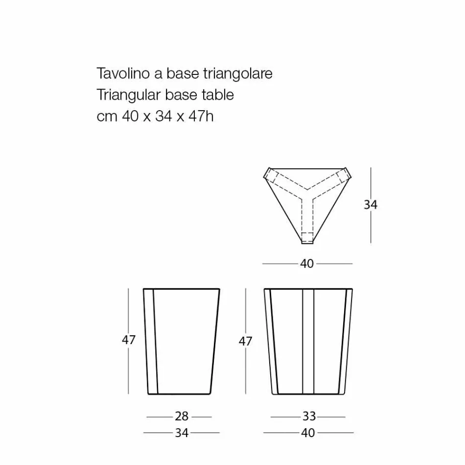 Zewnętrzny stolik kawowy metalowy Różne kolory, nowoczesny włoski design - Yasmine Viadurini