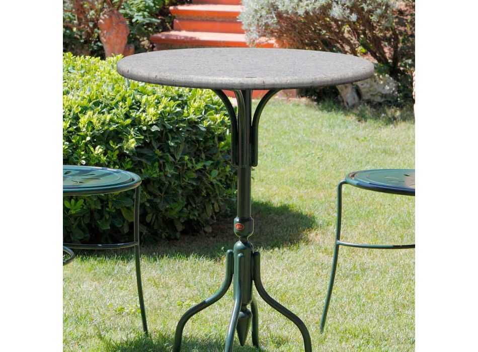 Kamienny stolik kawowy na zewnątrz wykonany ręcznie we Włoszech - Livigno Viadurini