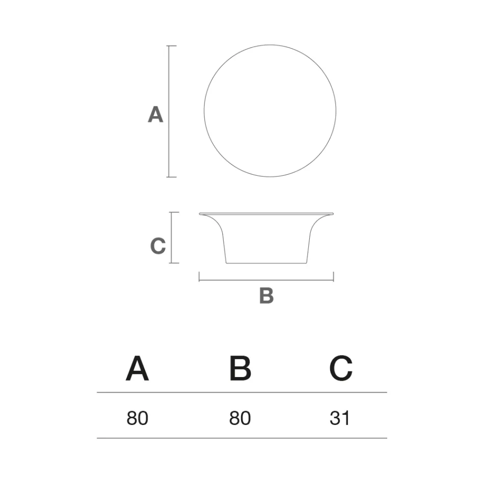Stolik kawowy z polietylenu do użytku na zewnątrz, dostępny w różnych kolorach - Ręcznik Viadurini