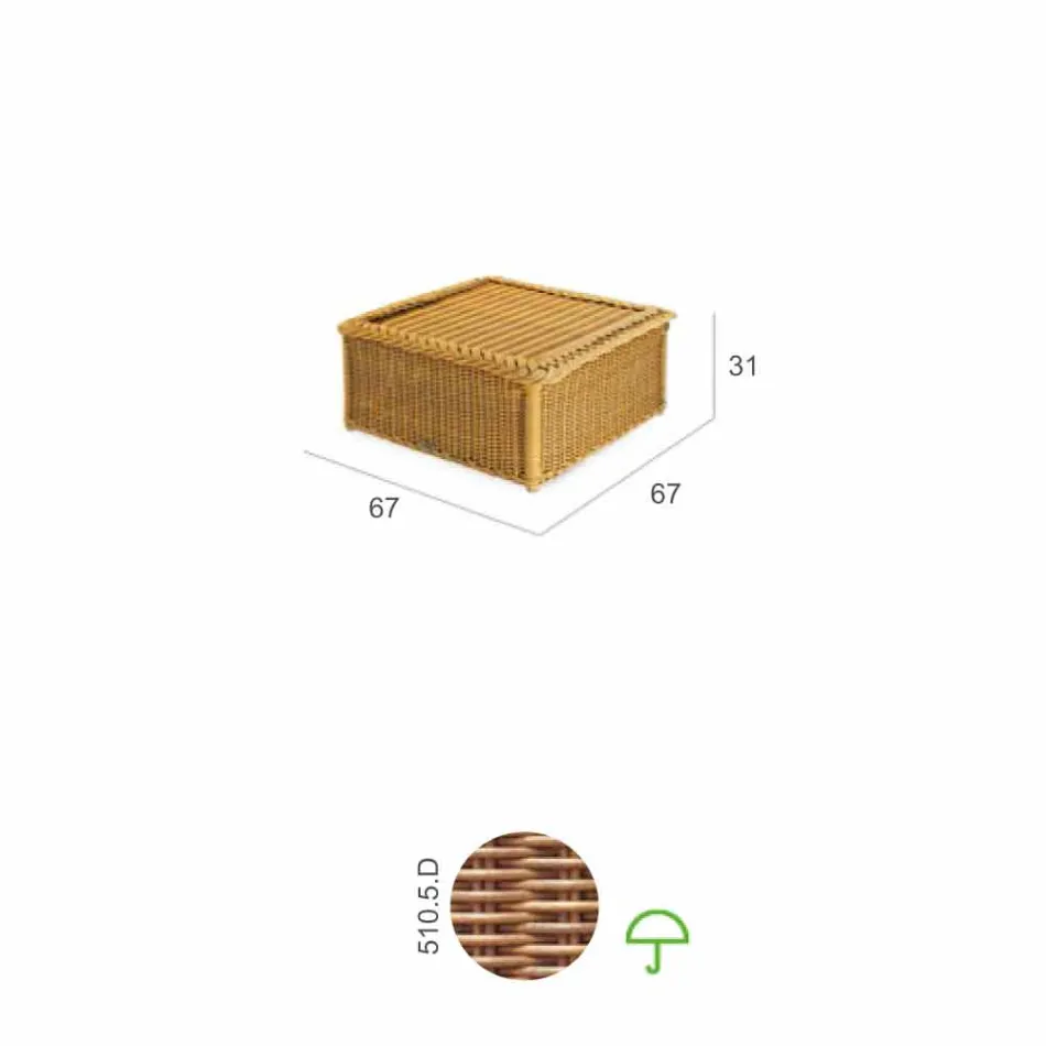 Tabeli na zewnątrz w całości wykonana z plecionki z polietylenu strony Mat Viadurini