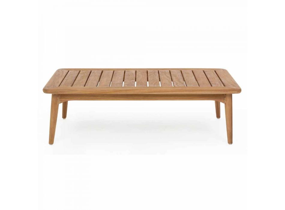 Homemotion Nowoczesny stół ogrodowy z drewna tekowego - Luanaedmea Viadurini