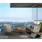 Homemotion Nowoczesny stół ogrodowy z drewna tekowego - Luanaedmea Viadurini