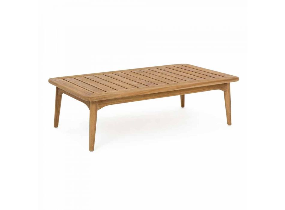 Homemotion Nowoczesny stół ogrodowy z drewna tekowego - Luanaedmea Viadurini