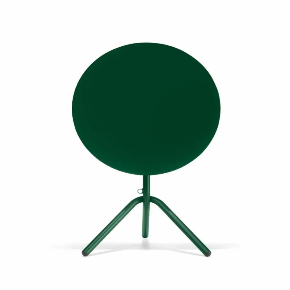 Okrągły zewnętrzny stół z blachy i blachy wyprodukowany we Włoszech - Alberic Viadurini