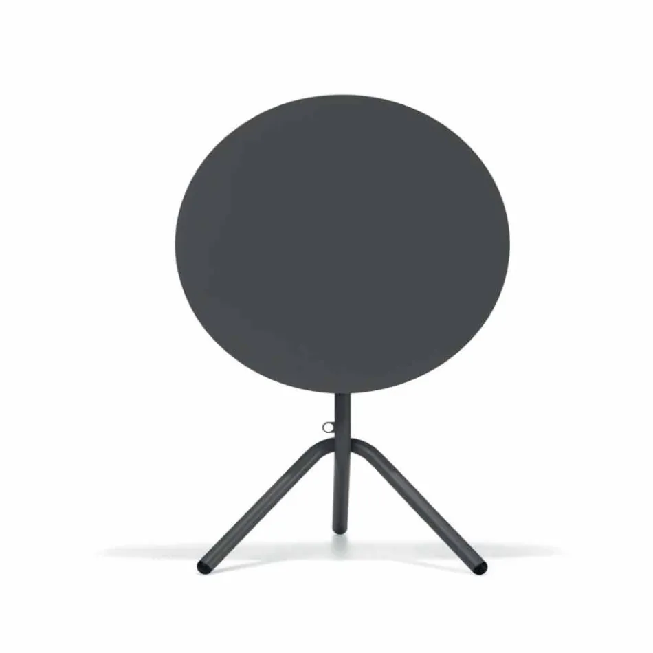 Okrągły zewnętrzny stół z blachy i blachy wyprodukowany we Włoszech - Alberic Viadurini