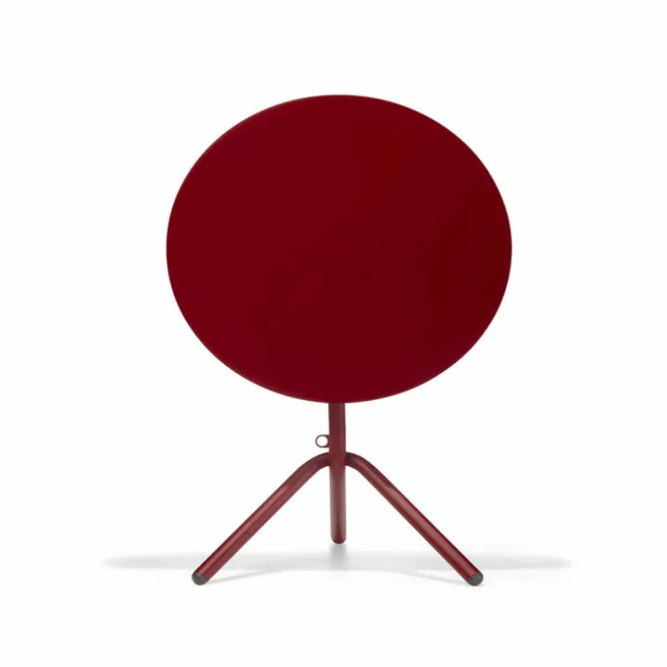 Okrągły zewnętrzny stół z blachy i blachy wyprodukowany we Włoszech - Alberic Viadurini