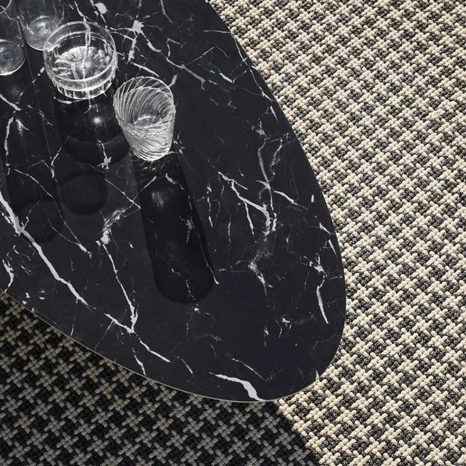 Stalowa konstrukcja stolika kawowego na zewnątrz Made in Italy - Zacznij od Myyour Viadurini