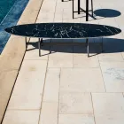 Stalowa konstrukcja stolika kawowego na zewnątrz Made in Italy - Zacznij od Myyour Viadurini