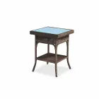 Coffee Garden 56x56 cm ręcznie tkany polietylen Czad Viadurini