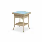 Coffee Garden 56x56 cm ręcznie tkany polietylen Czad Viadurini