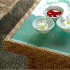 Coffee Garden 56x56 cm ręcznie tkany polietylen Czad Viadurini