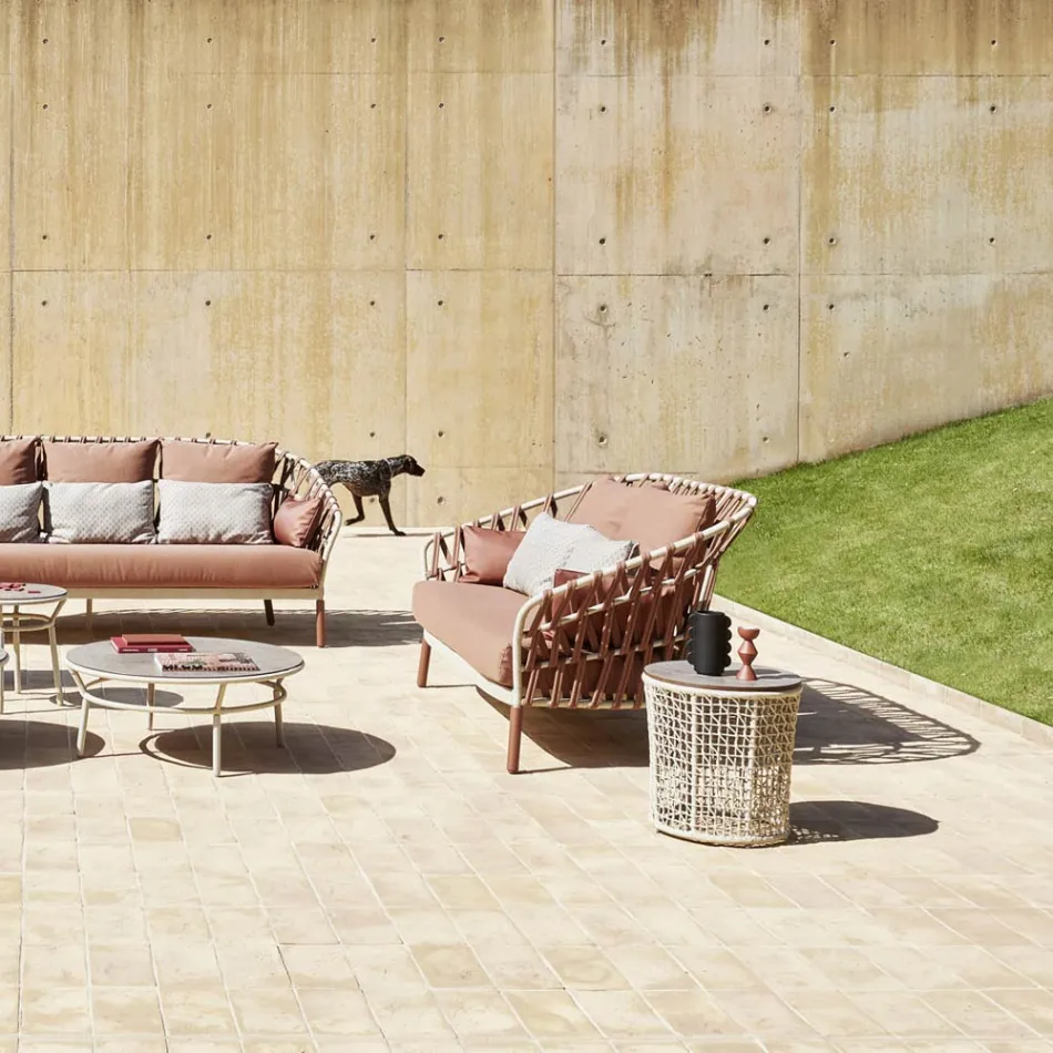 Podstawa ogrodowego stolika kawowego z aluminium Made in Italy - Emma by Varaschin Viadurini