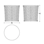 Podstawa ogrodowego stolika kawowego z aluminium Made in Italy - Emma by Varaschin Viadurini