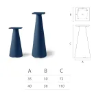 Podstawa stolika ogrodowego z polietylenu i HPL Made in Italy - Lucy Viadurini