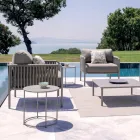 Stolik ogrodowy ze stali ocynkowanej o różnych rozmiarach Made in Italy - Brienne Viadurini