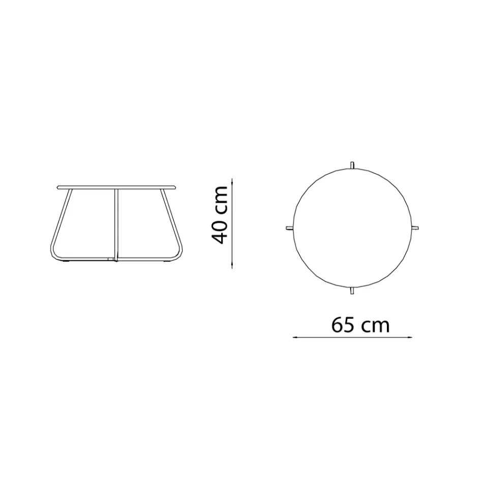 Stolik ogrodowy ze stali ocynkowanej Made in Italy - Brienne Viadurini