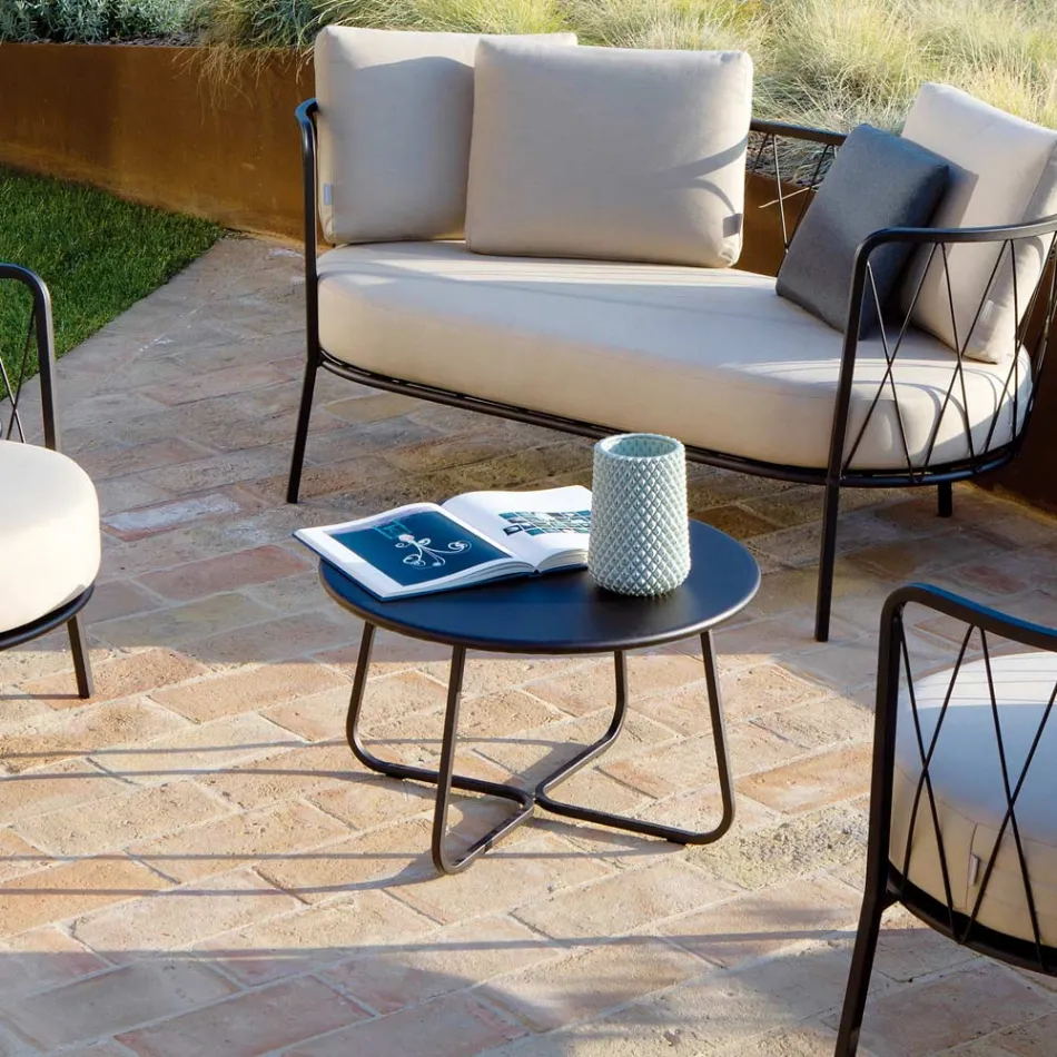 Stolik ogrodowy ze stali ocynkowanej Made in Italy - Brienne Viadurini