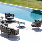 Stolik ogrodowy ze stali ocynkowanej Made in Italy - Brienne Viadurini