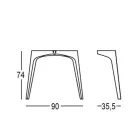 Stolik ogrodowy z HPL i polietylenu Made in Italy - Rizia Viadurini