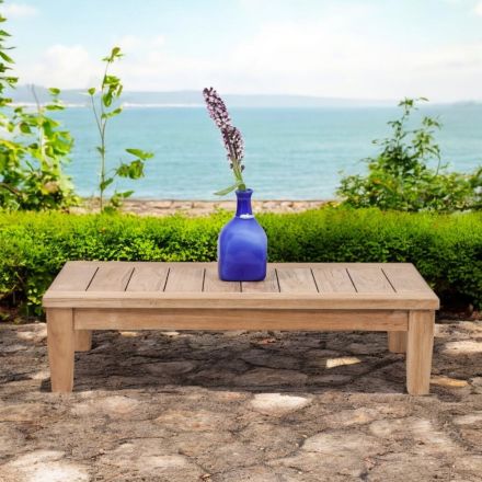 Stolik ogrodowy z naturalnego drewna tekowego - Artes Viadurini