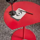 Nowoczesny, kolorowy stolik ogrodowy z metalu w 3 rozmiarach - Cettina Viadurini