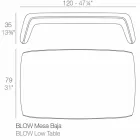 Blow by Vondom polietylenowy stół ogrodowy, nowoczesny design Viadurini