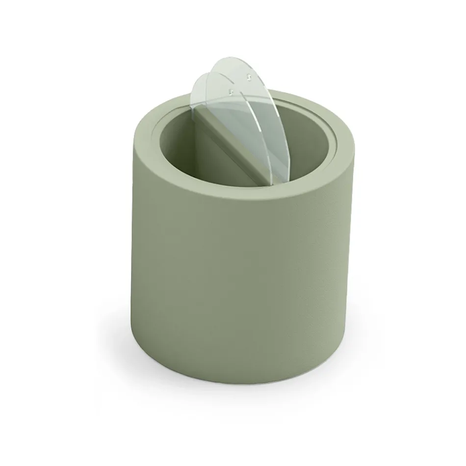 Stolik kawowy ogrodowy z polietylenu z pojemnikiem Made in Italy - Stracco Viadurini