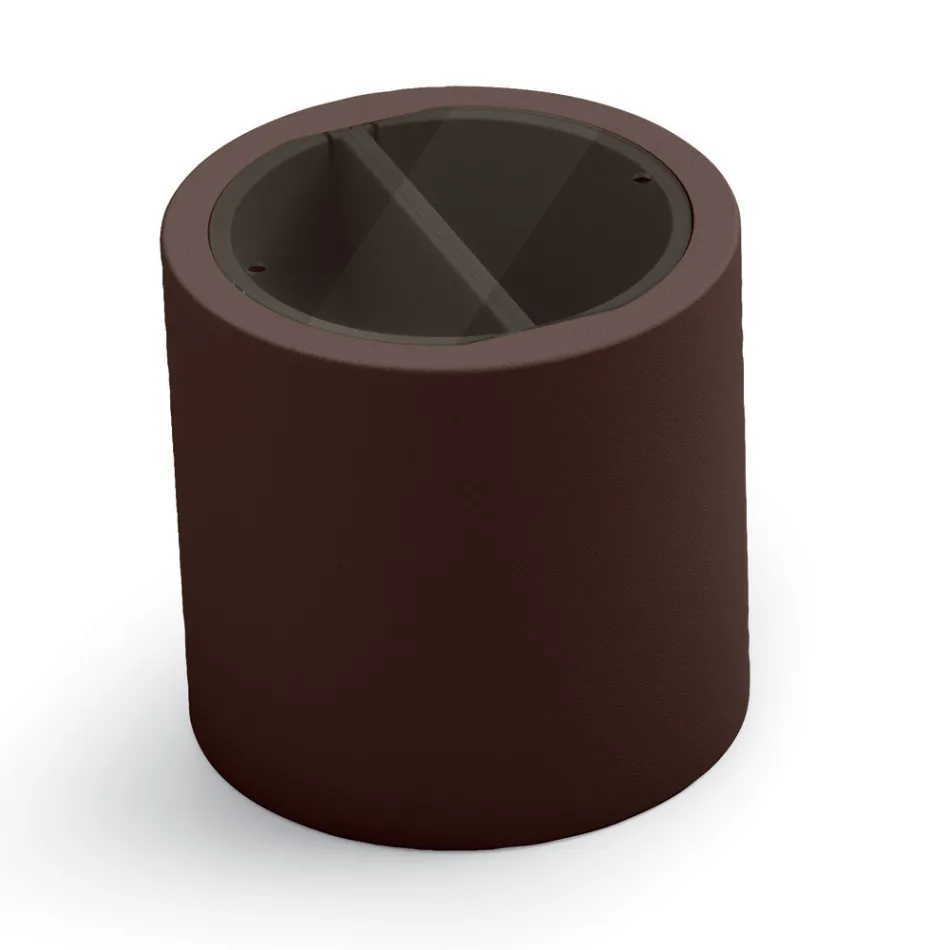 Stolik kawowy ogrodowy z polietylenu z pojemnikiem Made in Italy - Stracco Viadurini