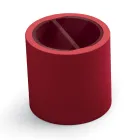 Stolik kawowy ogrodowy z polietylenu z pojemnikiem Made in Italy - Stracco Viadurini