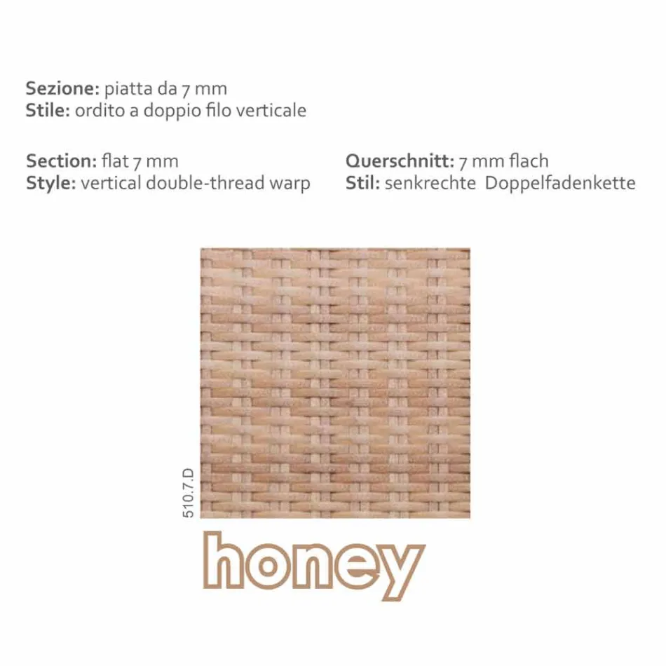 Coffee Garden miód polietylen ręcznie tkane Cooper Viadurini