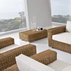 Stolik ogrodowy z ręcznie tkanego polirattanu - Yoko Viadurini