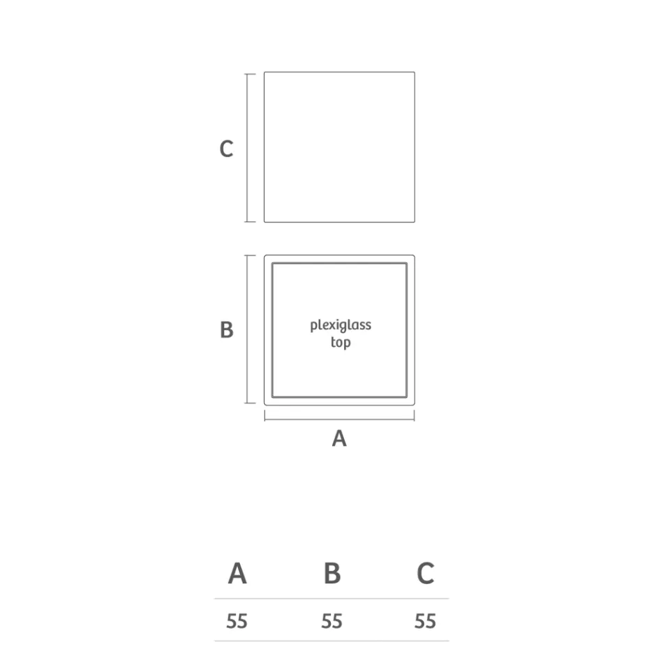 Stolik kawowy Bright Garden z białego polietylenu Made in Italy - Derti Viadurini