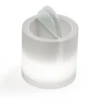 Stolik kawowy Bright Garden z białego polietylenu Made in Italy - Trek Viadurini