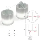 Stolik kawowy Bright Garden z białego polietylenu Made in Italy - Trek Viadurini