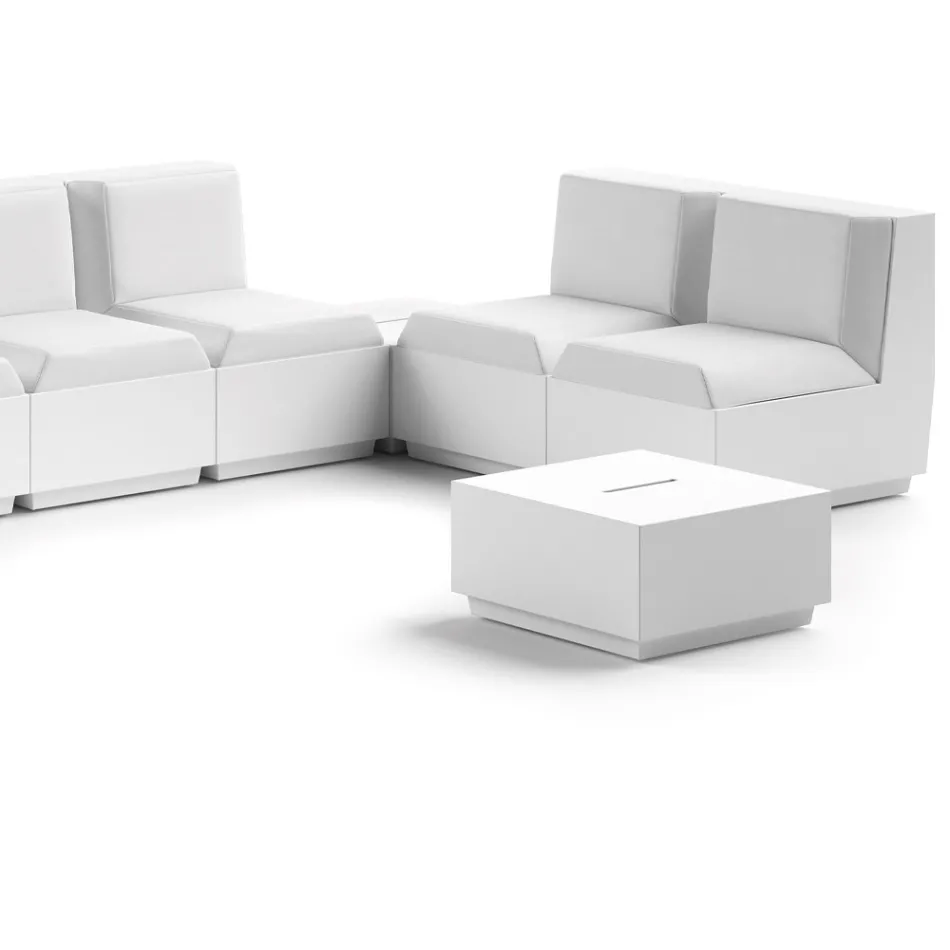 Kwadratowy stolik kawowy z polietylenu Made in Italy - Makao Viadurini