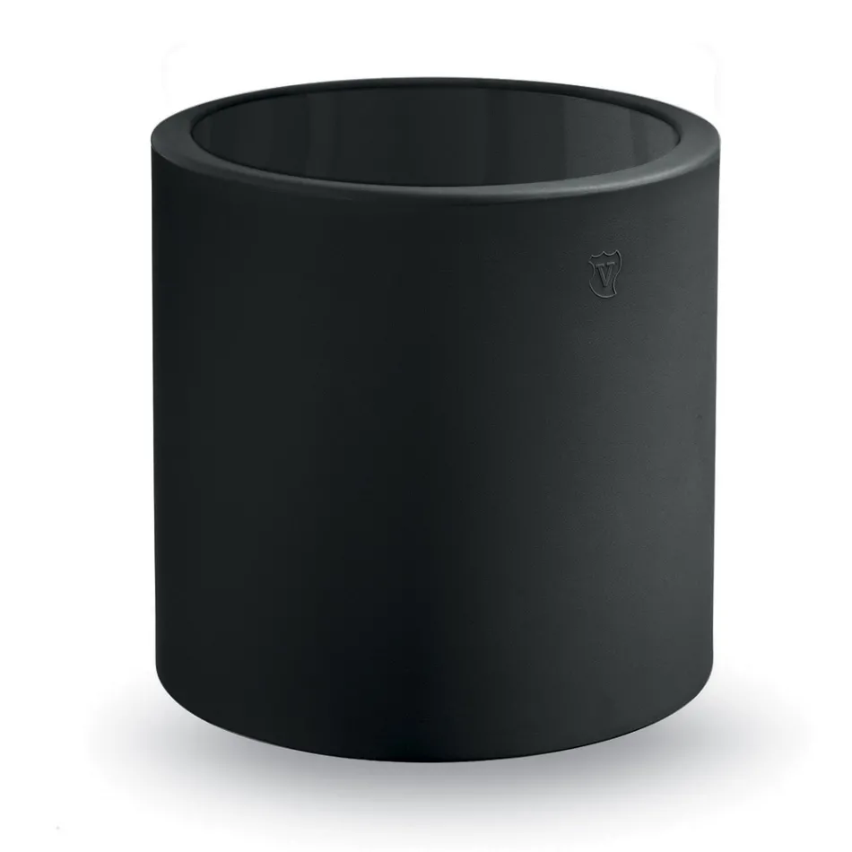 Okrągły stolik ogrodowy z kolorowego polietylenu Made in Italy - Noemi Viadurini