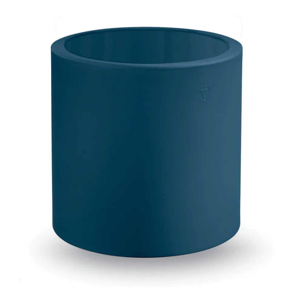 Okrągły stolik ogrodowy z kolorowego polietylenu Made in Italy - Noemi Viadurini