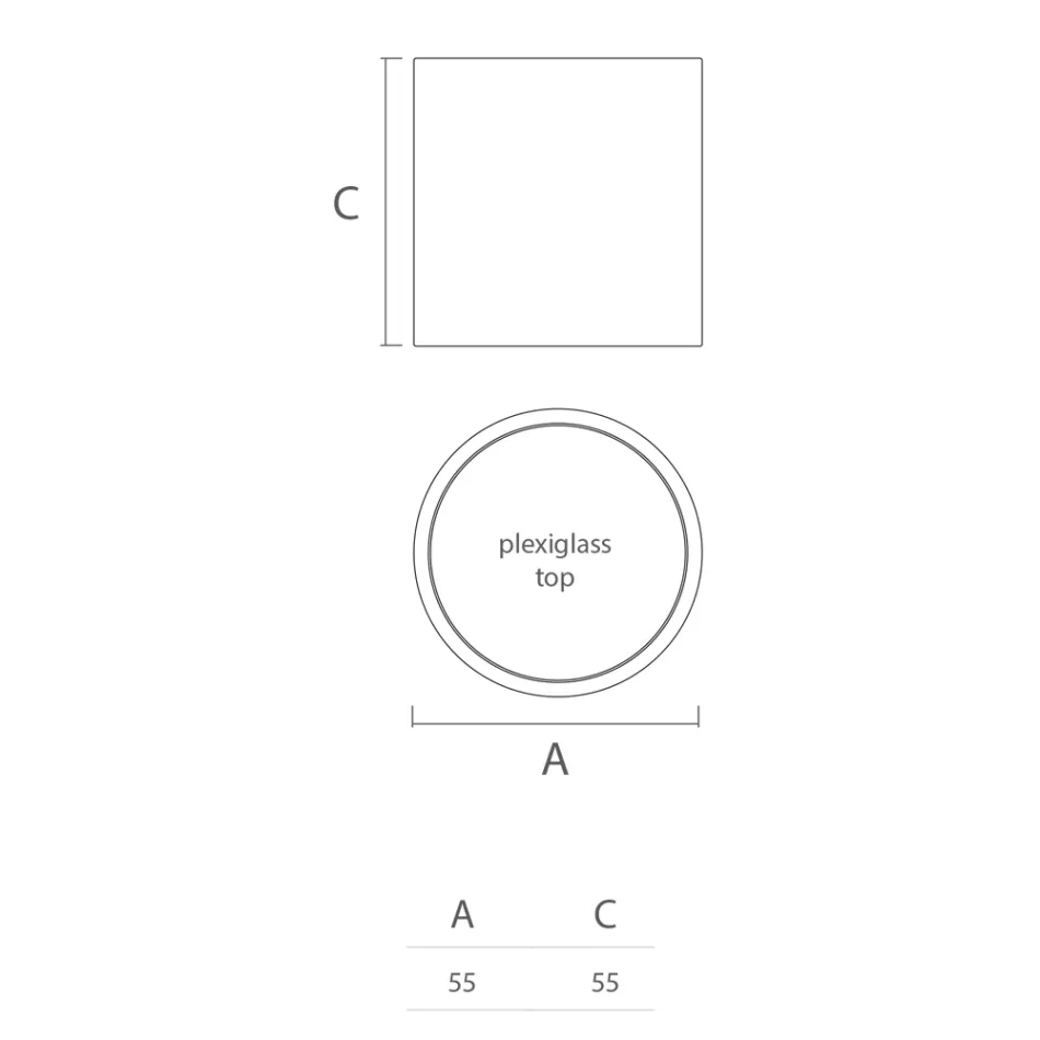 Okrągły stolik ogrodowy z kolorowego polietylenu Made in Italy - Noemi Viadurini