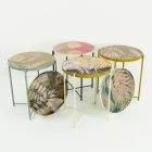 Stolik kawowy do wnętrz lub na zewnątrz z metalową konstrukcją Made in Italy - Carim Viadurini