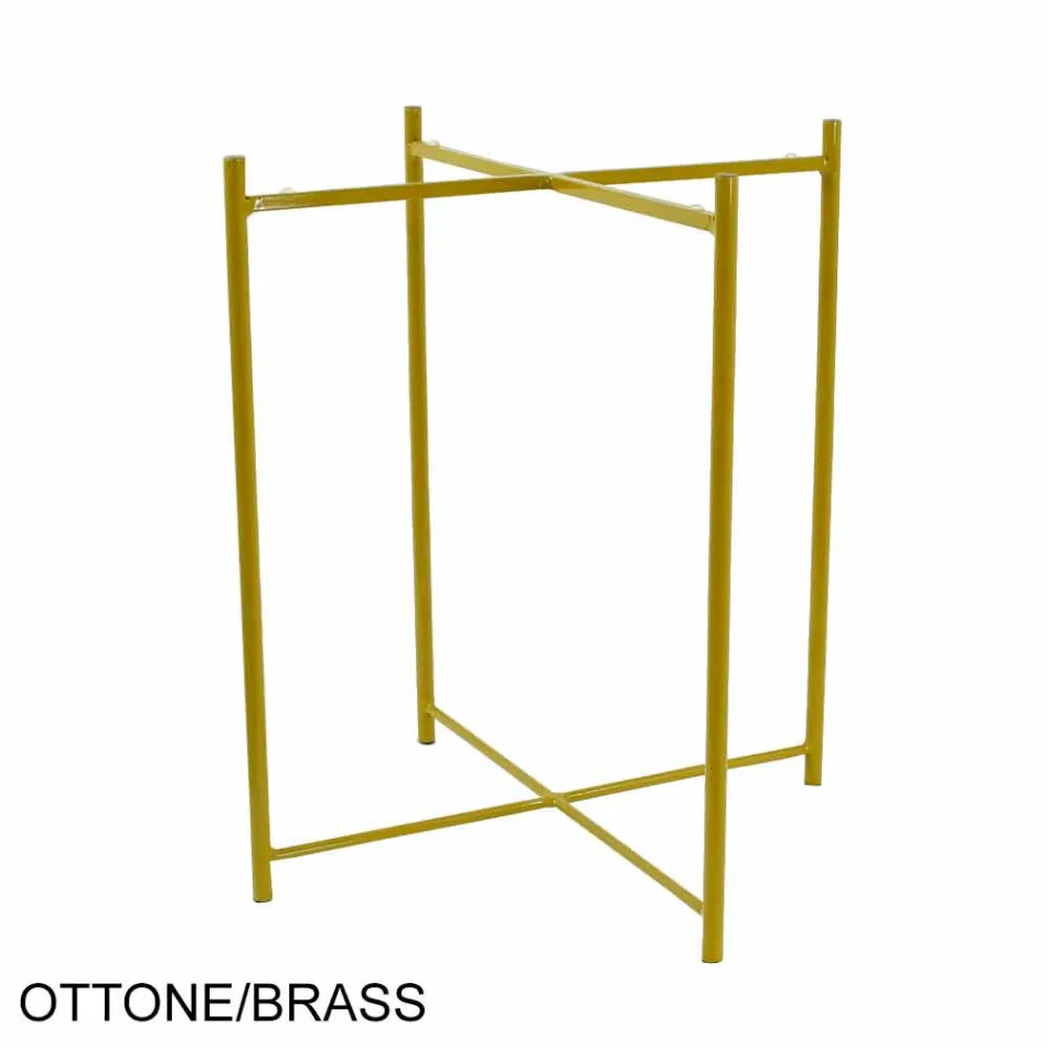 Stolik kawowy do wnętrz lub na zewnątrz z metalową konstrukcją Made in Italy - Carim Viadurini