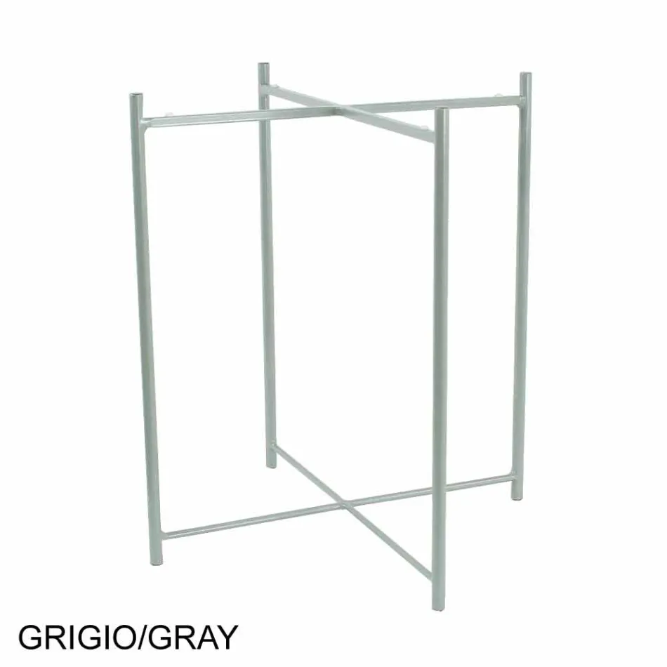 Stolik kawowy do wnętrz lub na zewnątrz z metalową konstrukcją Made in Italy - Carim Viadurini