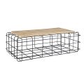 Stolik kawowy z drewna i stali Mango Industrial Design - Carioca