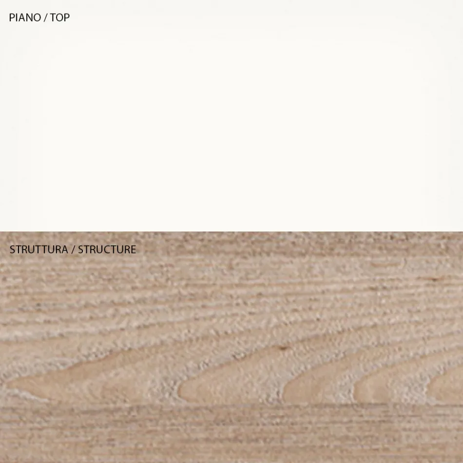 Stolik kawowy z ekologicznym drewnianym pojemnikiem - Cripto Viadurini