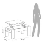 Stolik kawowy z ekologicznym drewnianym pojemnikiem - Cripto Viadurini