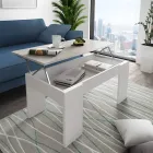 Stolik kawowy z drewnianym pojemnikiem - Scandio Viadurini