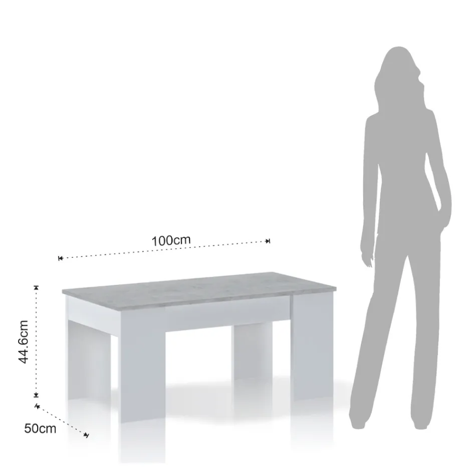 Stolik kawowy z drewnianym pojemnikiem - Scandio Viadurini