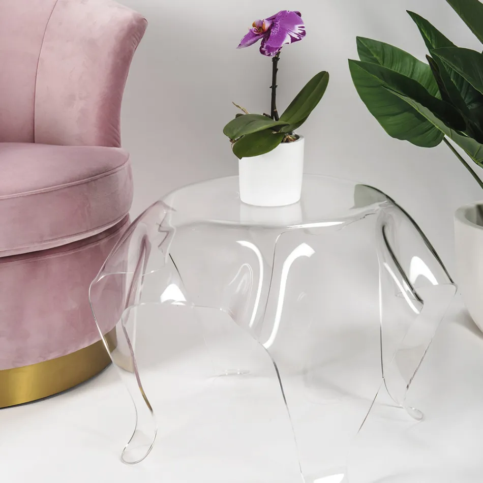 Stolik kawowy z blatem i podstawą z pleksi Made in Italy - Brento Viadurini