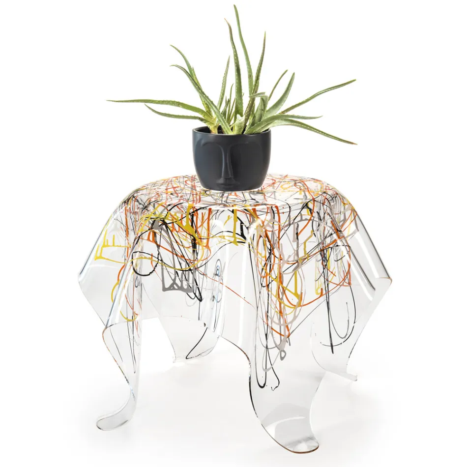 Stolik kawowy z blatem i podstawą z pleksi Made in Italy - Brento Viadurini