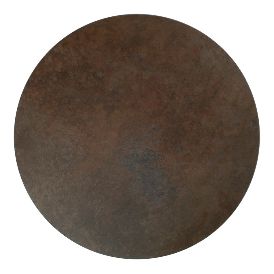 Stolik kawowy z okrągłym blatem z kamionki porcelanowej Made in Italy - Siste Viadurini