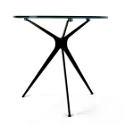 Stolik kawowy z okrągłym blatem z kamionki porcelanowej Made in Italy - Siste Viadurini